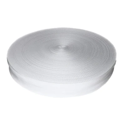Image of Trimz Polypropylene Herringbone Webbing, White, 38mm x 100m