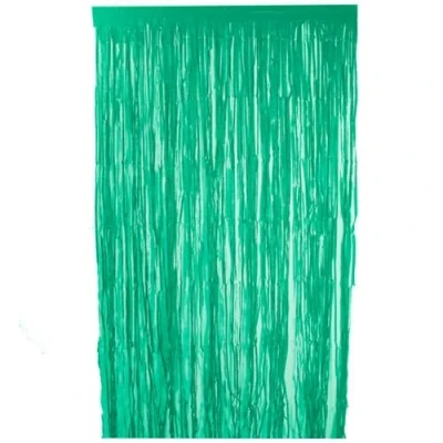 Image of Emerald Green Biodegradable Paper Fringe Door Curtain 1.9m x 99cm