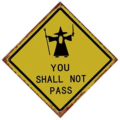 Image of Primus Metal Wall Plaque Art 35 cm x Kitchen Garage Bedroom Man Cave Vintage (You Shall Not Pass), One Size