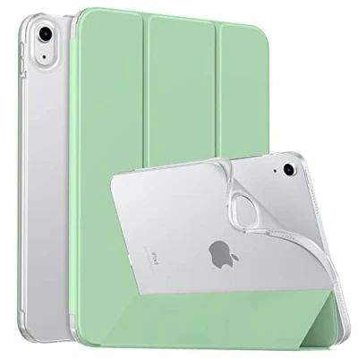 Image of MoKo Case for iPad 10th Generation 2022, 10.9 inch Case, Soft TPU Translucent Frosted Back Cover Slim Shell Protective with Adjustable Angles, Auto Wake/Sleep, Green