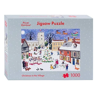 Image of Alison Gardiner Unique Christmas Jigsaw Puzzle 1000 Piece in The Village