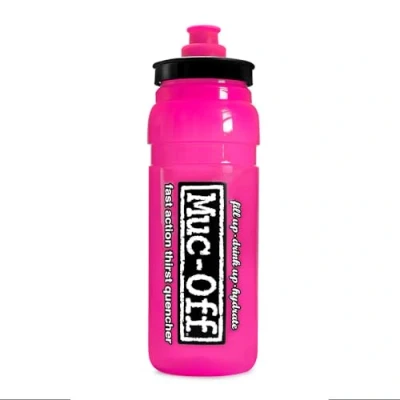 Image of Muc Off Elite Fly Pink Water Bottle, 550ml BPA Free Sports Bottle with Ergonomic Cap Bottles for Cycling, Gym, Running, Football