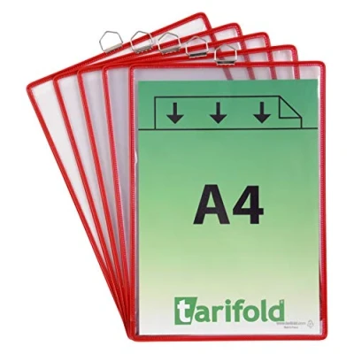 Image of Tarifold A4 Hanging Pockets Red Pack of 5
