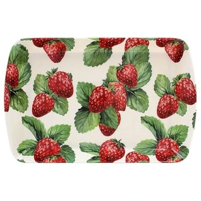 Image of Lesser &amp; Pavey British Designed Serving Tray Dinner for Multiple Uses Around The Home Trays Food Or Drinks Strawberry Field Small