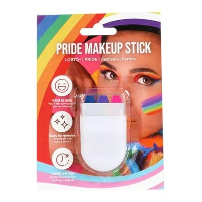 Image of Bisexual Flag Facepaint Stick Pack of 1 Pink, Purple &amp; Blue Coloured Make Up LGBTQ+ Pride Face Paint Makeup Month Events