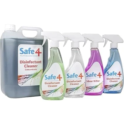 Image of Safe4 Disinfectant Pack 5L (Apple) 3 x 500ml Spray (Apple, Freshmint &amp; Odourless), 1 Odour Killer