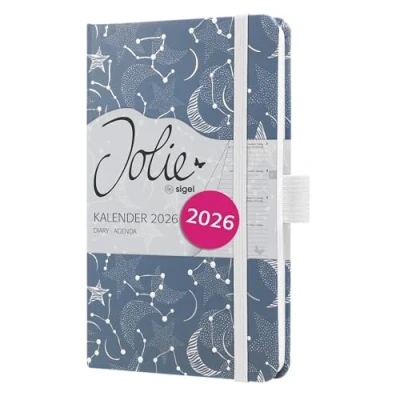 Image of Sigel Jolie Diary 2026 A6 Week to View Cosmic Fantasy Blue