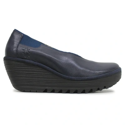 Image of YOZA438FLY Leather Women&#039;s Wedge Shoes