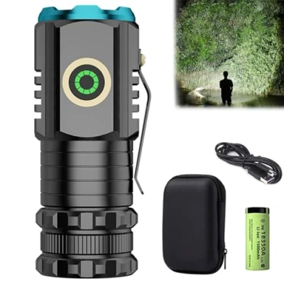 Image of Magnolight Torch, Blitron High Powered Torches, Powerful Super Bright LED Tactical Mini Rechargeable Flashlight Battery Pocket Torches for Power Cuts, Camping, Hiking, Emergency(