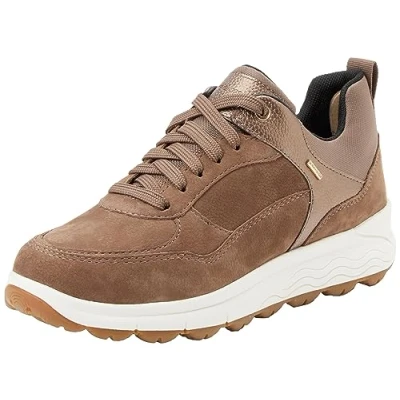 Image of Geox Women&#039;s D Spherica 4x4 B ABX Sneaker, Dk Taupe Lead, 3 UK