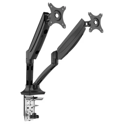 Image of Dellonda Double Monitor Arms 9kg Load Capacity 10 27&quot; Screens Black