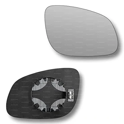 Image of Less4spares Replacement Wing Mirror Glass Right Compatible with Porsche Cayenne 2002 2006 CLIP ON Driver Off side Heated Convex