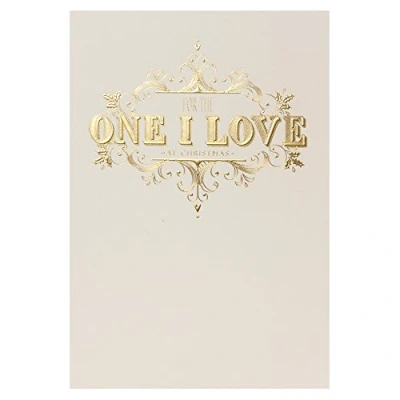 Image of Hallmark Medium Love Contemporary Gold Foil Christmas Card
