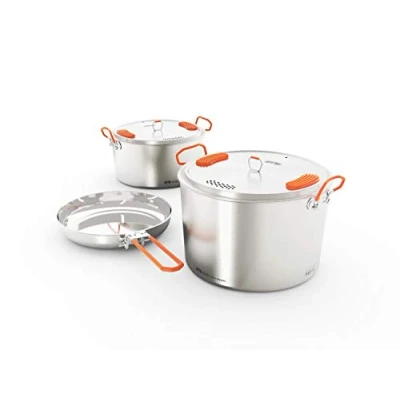 Image of GSI OUTDOORS Glacier Base Camper Large Pot, Adults Unisex, Silver (Silver), One Size