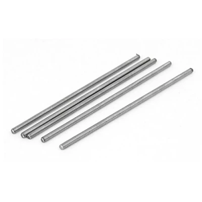 Image of sourcingmap M4 x 130mm 304 Stainless Steel Fully Threaded Rod Bar Studs Hardware 5 Pcs