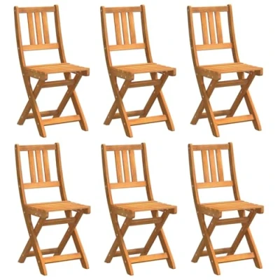 Image of vidaXL Folding Garden Chairs 6 pcs 36x46x86 cm Solid Wood Acacia