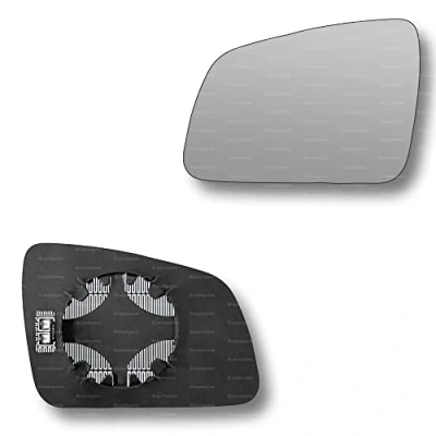 Image of Less4spares Replacement Wing Mirror Glass Left Compatible with Mercedes C Class 2007 2008 CLIP ON Passnager Near Side N/S Heated Convex
