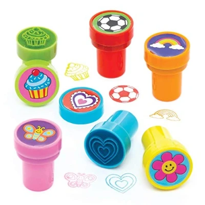 Image of Baker Ross AW727 Novelty Self Inking Stampers (Pack of 10), Assorted