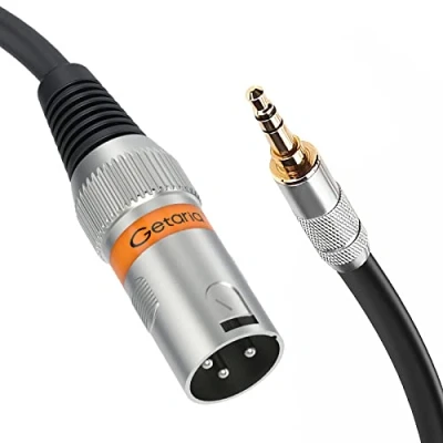Image of Getaria XLR Female to 1/4 inch (6.35mm) TRS Jack Lead Balanced Signal Interconnect Cable Quarter Patch Cable(2M MALE 3.5mm)