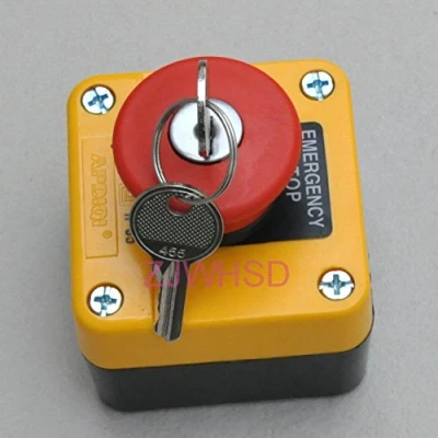 Image of Waterproof Emergency Stop Push Button Switch With Key 660V 10A Normally Closed [HRUS]