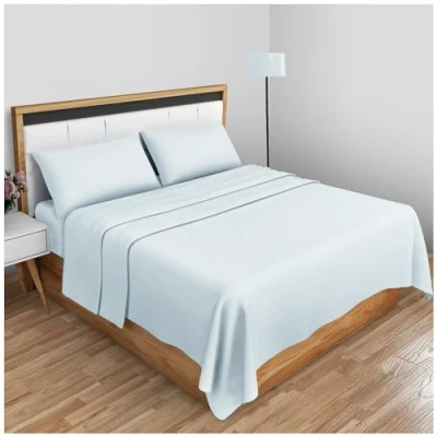 Image of Gaveno Cavailia Super Soft Plain Dyed Diamond Flat Sheet [ Single Sky Blue ]