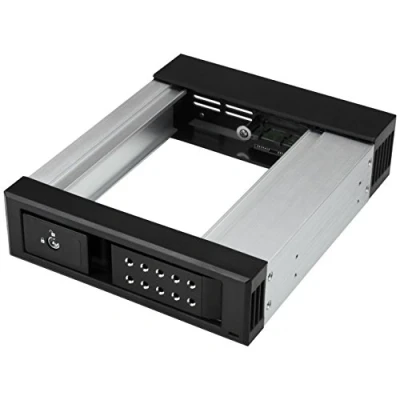 Image of StarTech.com 5.25&quot; to 3.5&quot; Trayless Hard Drive Hot Swap Bay Removable for SATA/SAS Drives Aluminum (HSB1SATSASBA)
