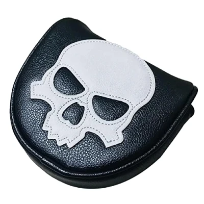 Image of Perfeclan Golf Putter Head Covers Blade PU Leather Pattern Design, Pack Club Headcover Brands Men Women, Mallet