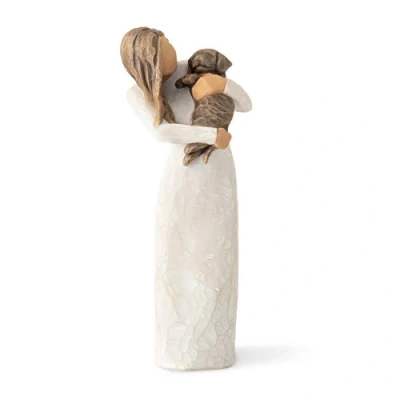 Image of Willow Tree Adorable You Dark Dog Figurine