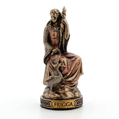 Image of Veronese Design 3 1/8 Inches Frigga The Norse Goddess of Marriage Hand Painted Bronze Finish Polyresin Miniature Figurine