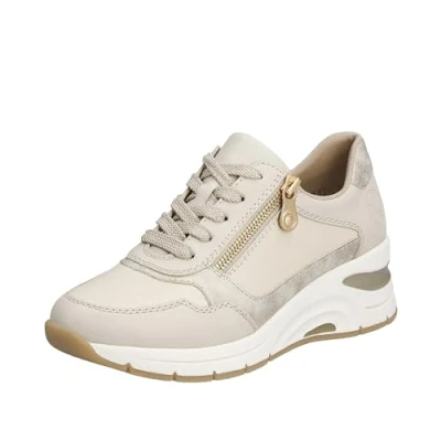 Image of Rieker Women&#039;s N9301 Lace up Shoes, Beige, 6 UK