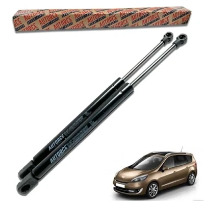 Image of 2 Pcs Rear Tailgate Boot Gas Struts For Renault Grand Scenic MK3 600 (N) 650 MM (2009 Onwards) 904517337R, 700021528A, 904510005R AUTORCE