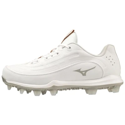 Image of Mizuno Women&#039;s Finch Elite 6 Low TPU Softball Cleat, White, 8.5