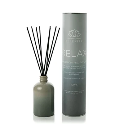 Image of Serenity Ceramic Reed Diffuser Relax Rose, Spiced Cardamon &amp; Pink Pepper 220ml