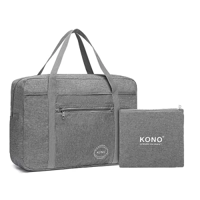 Image of Cabin Bag 45 * 36 20 for Easyjet Airlines Underseat Foldable Travel Duffel Carry on Hand Luggage Holdall Weekend Overnight Women Men(Grey)