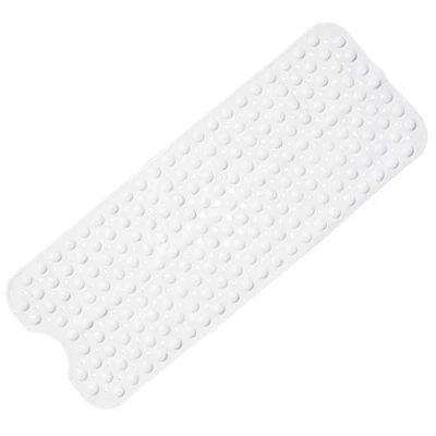 Image of GozzZ Shower Mat Non Slip Bathtub Extra Long TPR Rubber Anti Bacterial Tub Mats with 200 Suction Cup Machine Washable BPA Free Safety Mats(100 * 40CM)