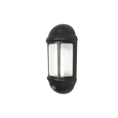 Image of Ansell Latina LED Half Lantern With PIR 8W Black