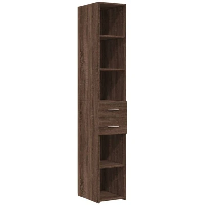 Image of vidaXL Highboard Brown Oak 30x42.5x185 cm Engineered Wood