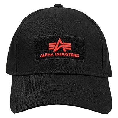 Image of Alpha Industries Cap VLC II Baseball for Men, Black/Red, Talla Única