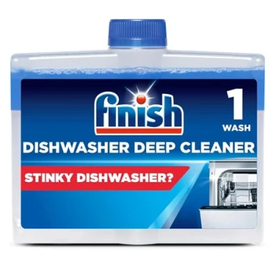 Image of 4 x Finish Dishwasher cleaner 250ml Dual Action Clean Combat grease &amp; limescale