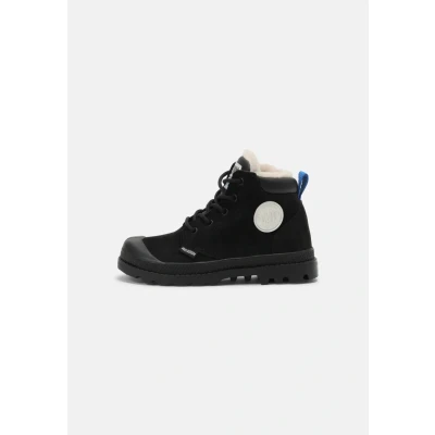 Image of Palladium Pampa HI CUFF Waterproof Unisex Winter boots for kids, Size: 2.5, Black shoes