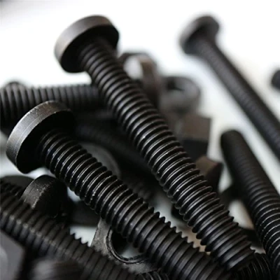 Image of 20 x Black Pan Head Screws Polypropylene (PP) Plastic Nuts and Bolts, Washers, M6 40mm