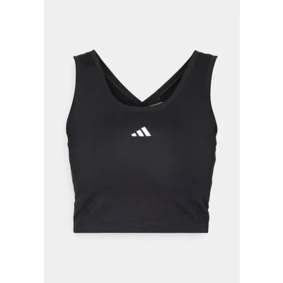 Image of adidas Sportswear Essentials Small LOGO Lifestyle Top, Women&#039;s, Size: Small, Black white