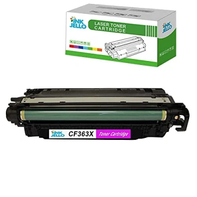Image of InkJello Compatible Toner Cartridge Replacement for HP Colour LaserJet Enterprise M552dn M553 M553dn M553n M553x Flow MFP M577c M577dn M577f M577z CF363X (Magenta)