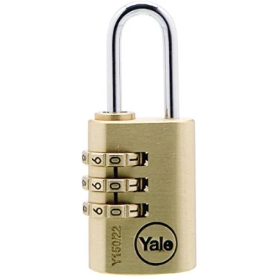 Image of Yale Locks YALY15022 22 mm Brass Combination Padlock