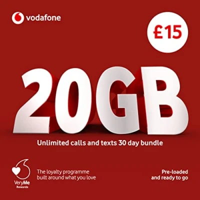 Image of Vodafone Pay As You Go £15 Sim