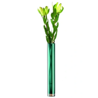 Image of LSA Epoque Vase H48cm Peacock/Lustre 1 Unit Mouthblown &amp; Handmade Glass EQ19
