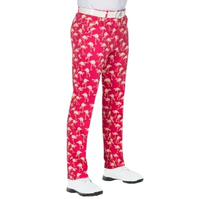 Image of Royal &amp; Awesome Bright Mens Golf Trousers Birdie Breeks 30W / 30L