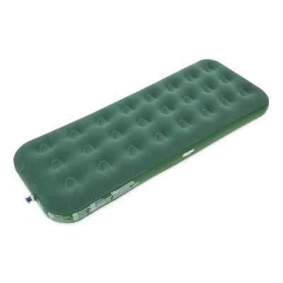 Image of Milestone Camping 88129 Single Airbed/Easy Inflate &amp; Deflate Flocked Design/Camping, Festivals, Sleepovers Family Gatherings