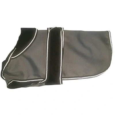 Image of Danish Design 2 in 1 Ultimate Grey/Black Removable Padding Lightweight Dog/Puppy Coat 16 Inch 40 cm