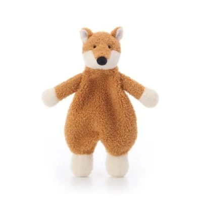 Image of Apricot Lamb Stuffed Animals Security Blanket Yellow Fox Infant Nursery Character Luxury Snuggler Plush(Yellow Fox, 10 Inches)